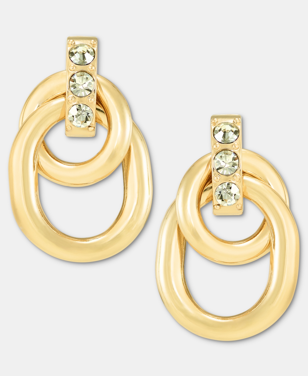 I.n.c. International Concepts Pave Linked Circle Drop Earrings, Macy's Exclusive