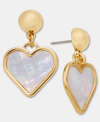 I.N.C. International Concepts - Mother-of-Pearl Heart Drop Earrings