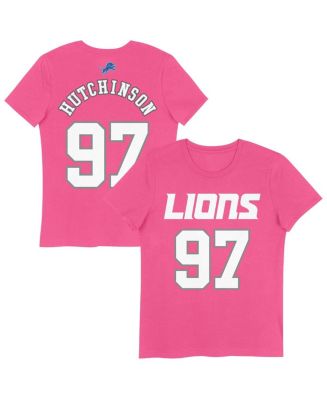 Nike Big Girls Aidan Hutchinson Pink Detroit Lions Player Name