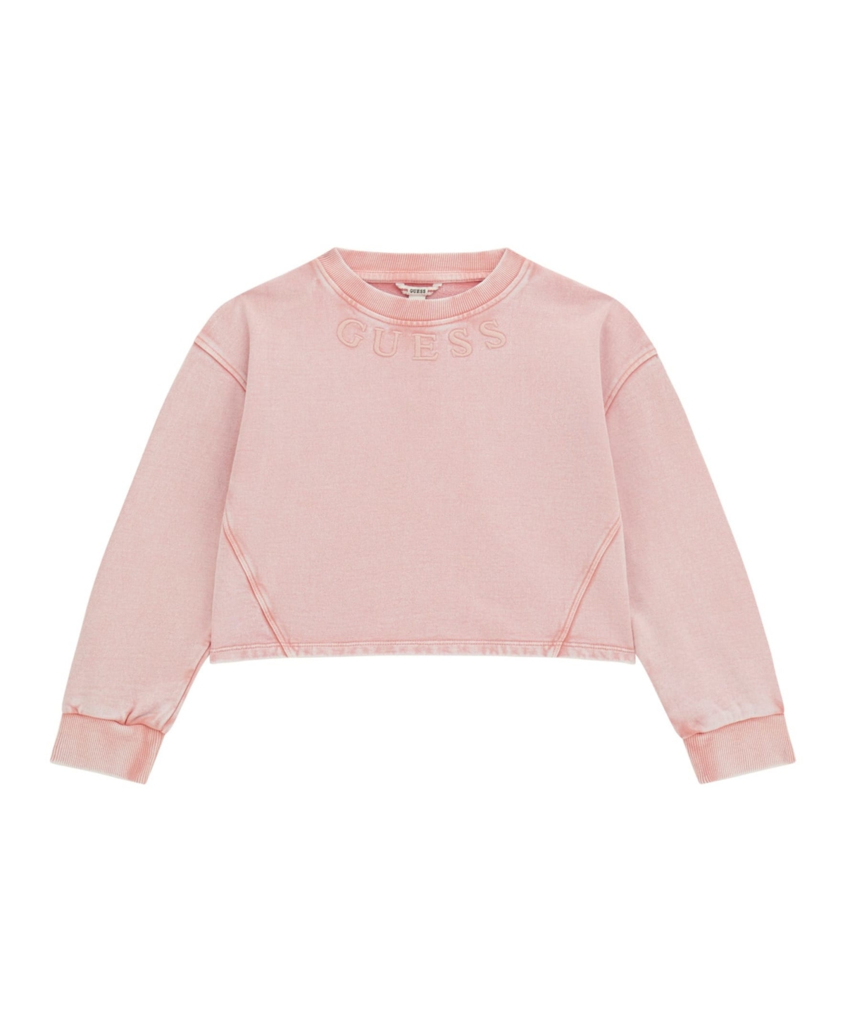 Guess Girls 7-16 Oversized Long Sleeve Sweatshirt In Pink