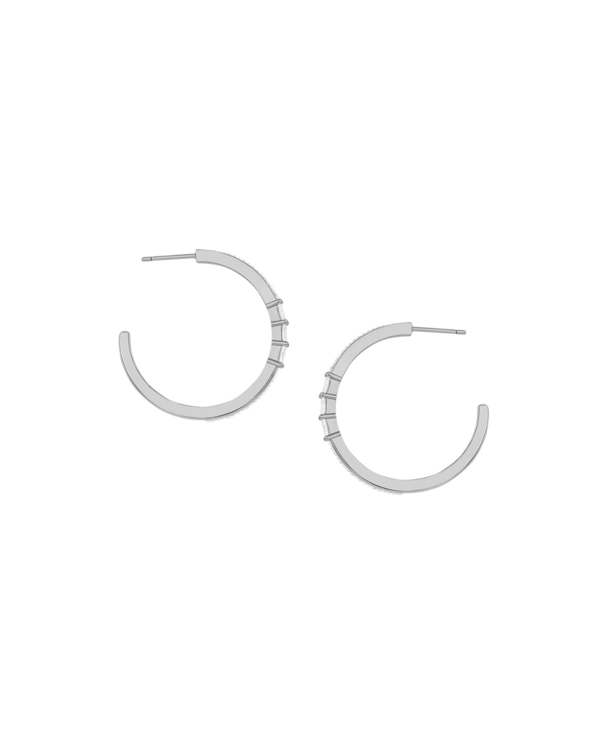 And Now This Crystal Stones Hoop Earrings In Metallic