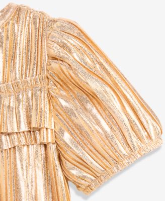 Girls' Toddler 2T-4T Metallic Ruffled Top, Macy's Exclusive