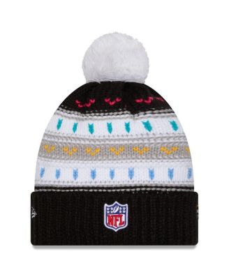 Women's Black Minnesota Vikings 2025 NFL Crucial Catch Cuffed Knit with Pom Hat