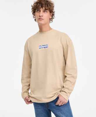 Hugo Boss - Men's Nifting Logo Long-Sleeve Cotton T-Shirt