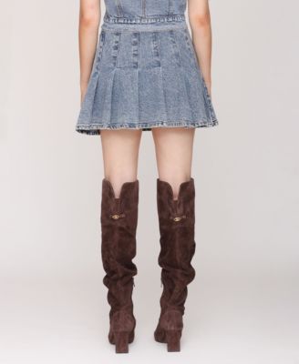 Women's Pleated Skater Mini Skirt