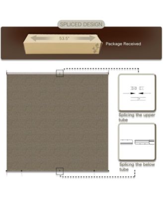 Outdoor Roller Shade, 8'(W) x6'(H) Sun Shade Cover Canopy