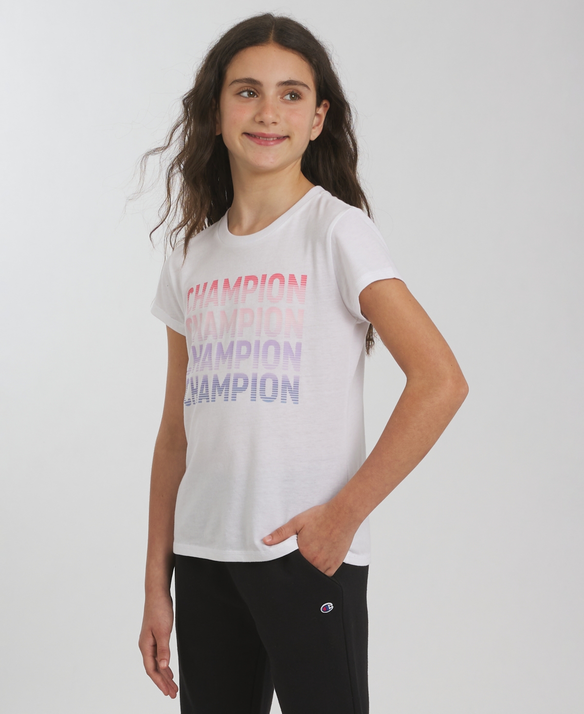 Champion Girls 7-16 Short-Sleeve Logo Graphic T-Shirt