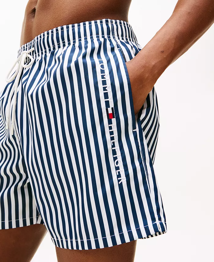 Men's Medium Length Drawstring 5" Swim Trunks - thumbnail 2