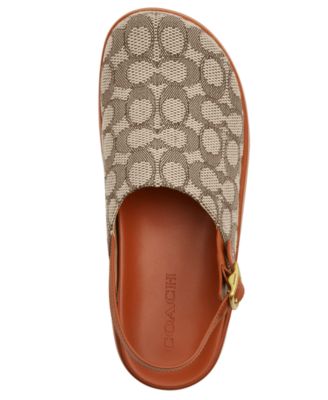 Women's Sculpted C Signature Jacquard Logo Platform Clogs