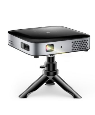 WiFi Bluetooth Mini Projector - 1080P Support Projector with Tripod, Outdoor Portable Rechargeable Battery Short Throw for iPhone/Android