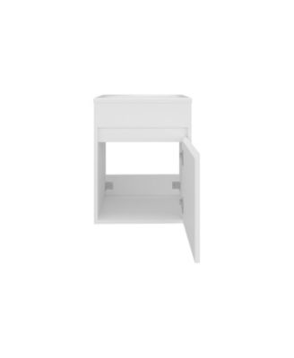 15.6"W Engineered Wood One-Door Compact Storage Bathroom Vanity