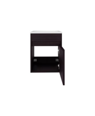 Chisana Bathroom Vanity, 1 Door, Black Wengue