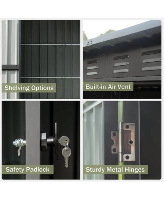 3-ft x 5-ft Galvanized steel Storage Shed