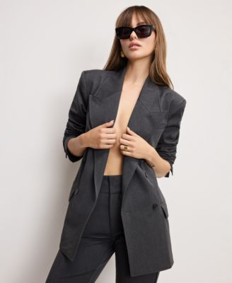 Women's Double-Breasted Oversized Blazer, Regular & Plus Size