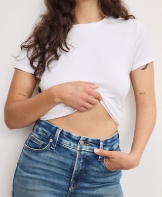 Soft Tech Good Petite Wide-Leg Jeans