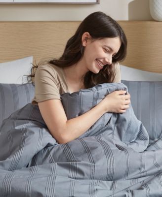 Logan Woven Striped 3-Pc. Duvet Cover Set, King