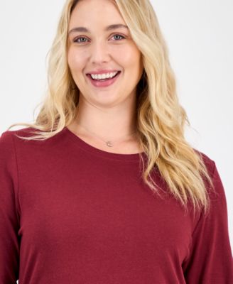 Plus Size Long Sleeve Crewneck Top