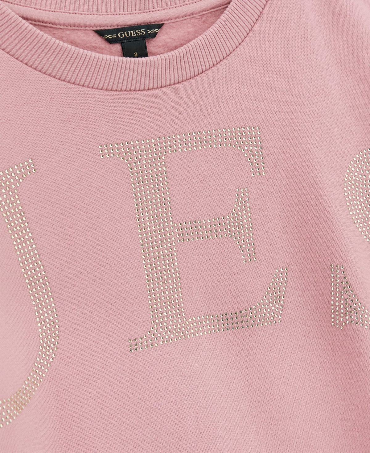 Guess Girls 7-16 Round Neck Oversize Active Sweatshirt In Pink