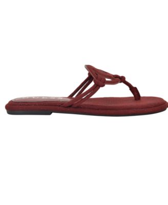 Women's Saime Embellished G Cutout Flat Thong Sandals