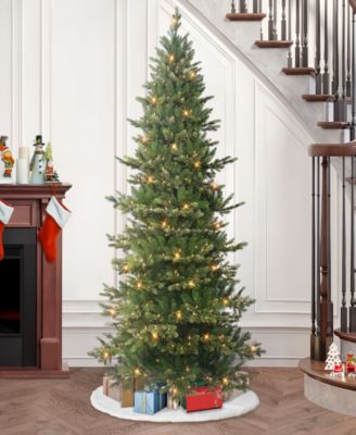 Puleo 7.5FT Pre-Lit Slim Royal Majestic Douglas Fir Downswept Tree