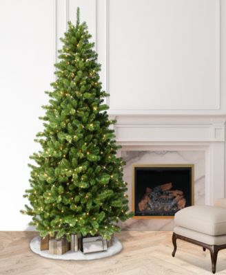 Puleo 7.5FT Pre-Lit Vermont Spruce Artificial Christmas Tree