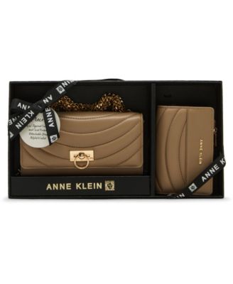2 Piece Flap Crossbody bag and Bifold Wallet Gift Set