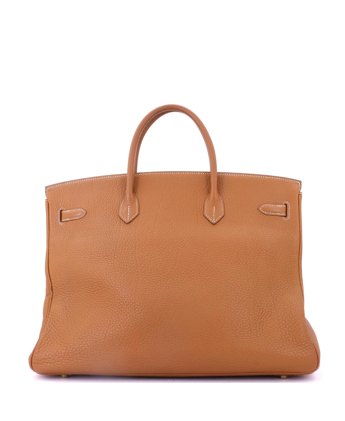 Pre-Owned Hermes Birkin 40 Handbag Brown Fjord with Gold Hardware