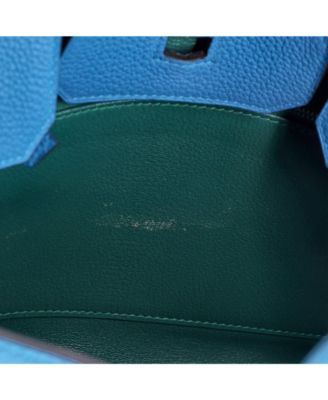 Pre-Owned Hermes Birkin 30 Handbag Verso Togo with Palladium Hardware