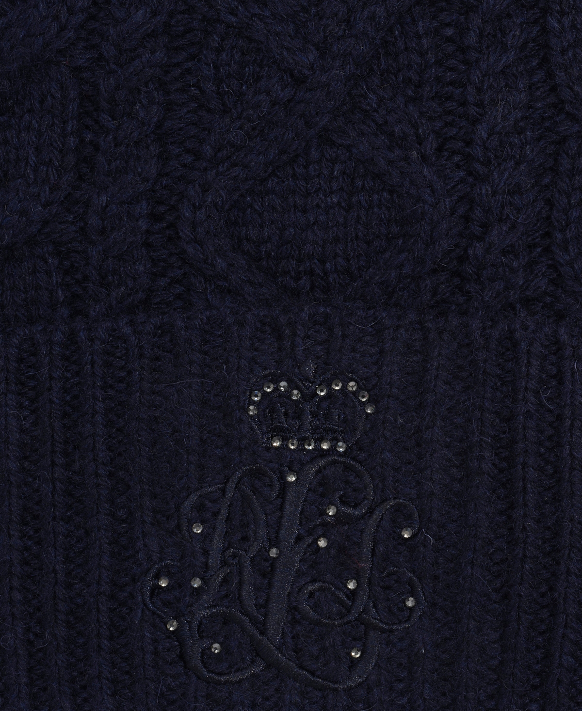 Lauren Ralph Direct Embroidery Cable Beanie Hat