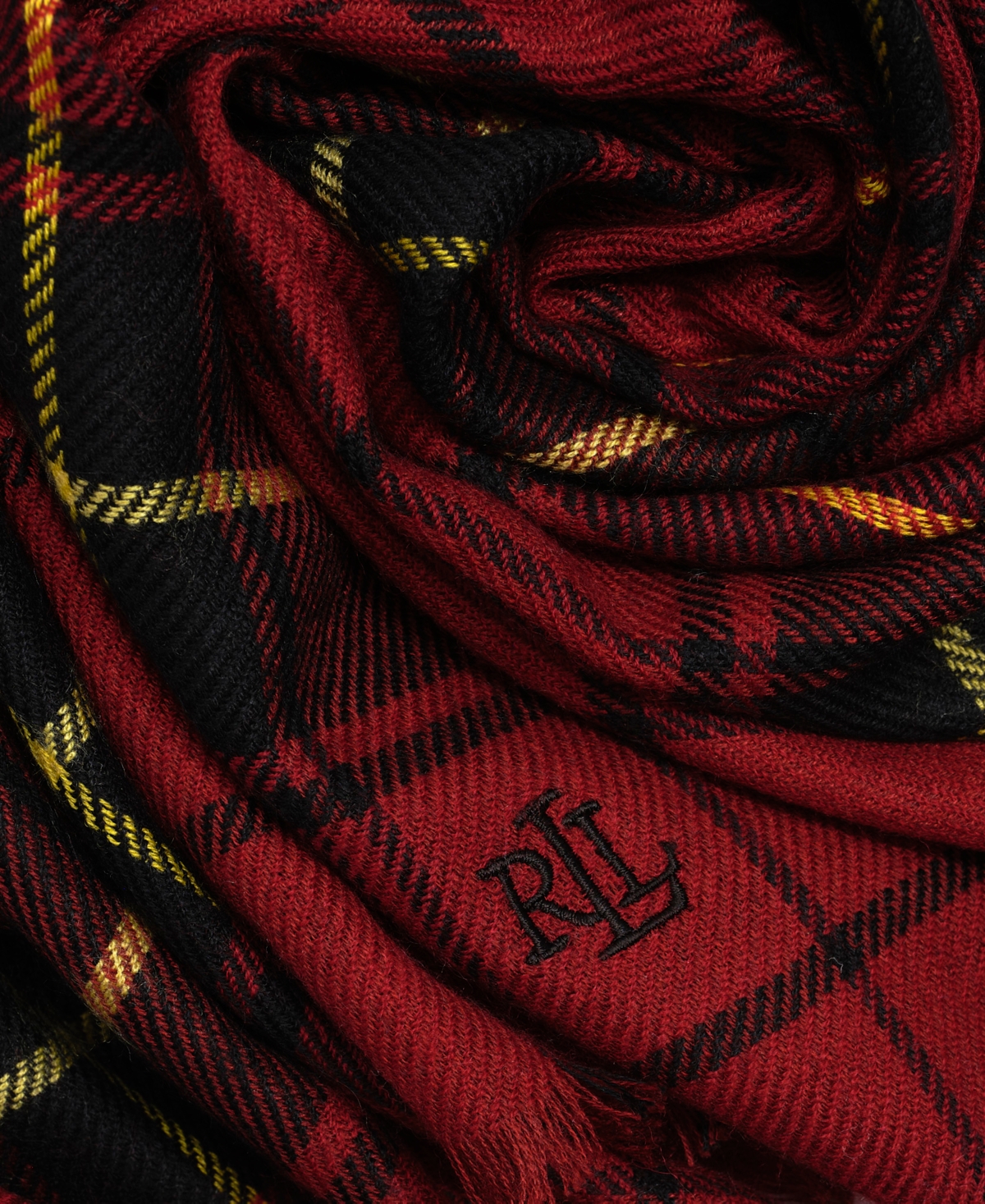Ralph Lauren Lightweight Square Scarf In Red