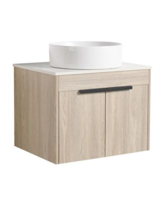 Streamdale 24" Modern Design Float Bathroom Vanity With Ceramic Basin Set