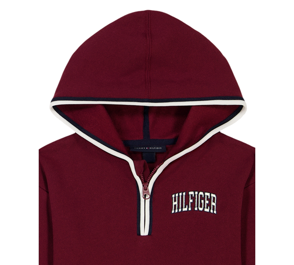 Tommy Hilfiger Baby Boys 2-piece Semi-zip Hoodie And Joggers Set In Burgundy