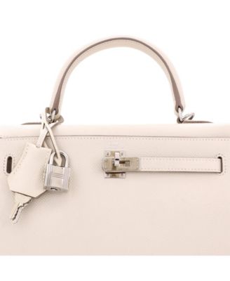 Kelly 25 Handbag Light Epsom with Palladium Hardware