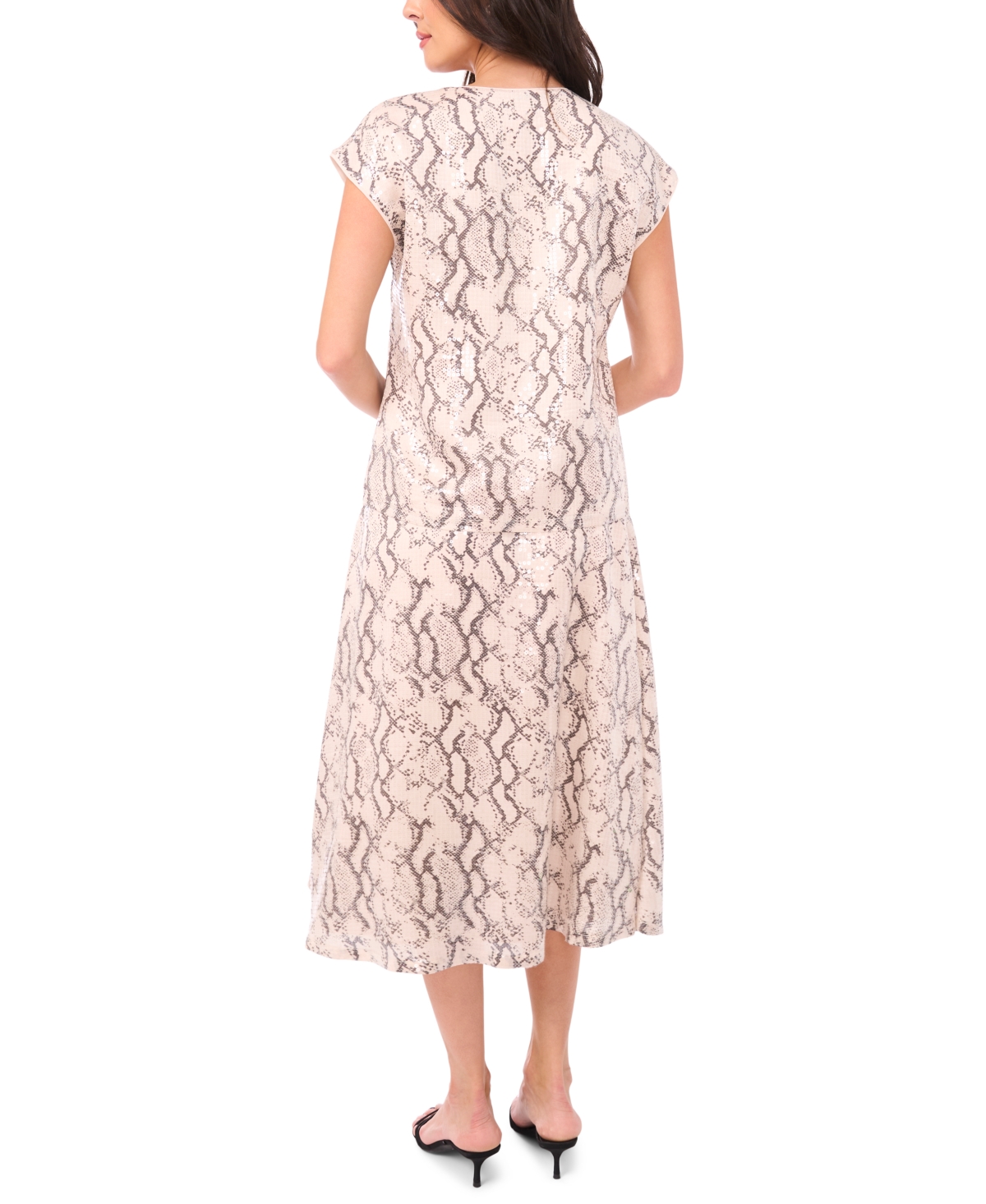 Vince Camuto Women's V-neck Floral Sequin Top In Brown