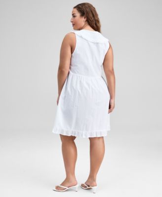 Trendy Plus Size Cotton Babydoll Dress, Macy's Exclusive