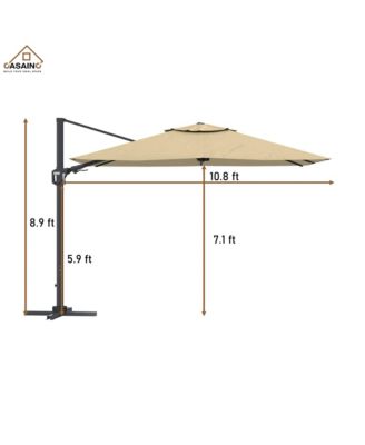 11 FT Square Cantilever Patio Umbrella
