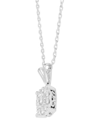 Diamond Pendant Necklace (1/4 ct. t.w.) in Sterling Silver