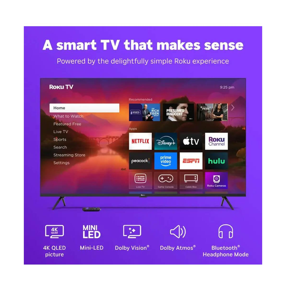 75" Class Plus Series Qled Mini-led 4K Hdr Smart Tv - 75R6C7