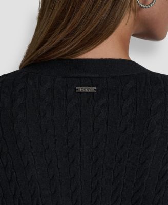 Women's V-Neck Boxy Cardigan Sweater