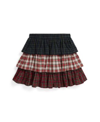 Polo Ralph Lauren - Girls 7-16 Plaid Tiered Poplin Skirt