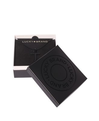 Black Cross Pendant 22" Chain