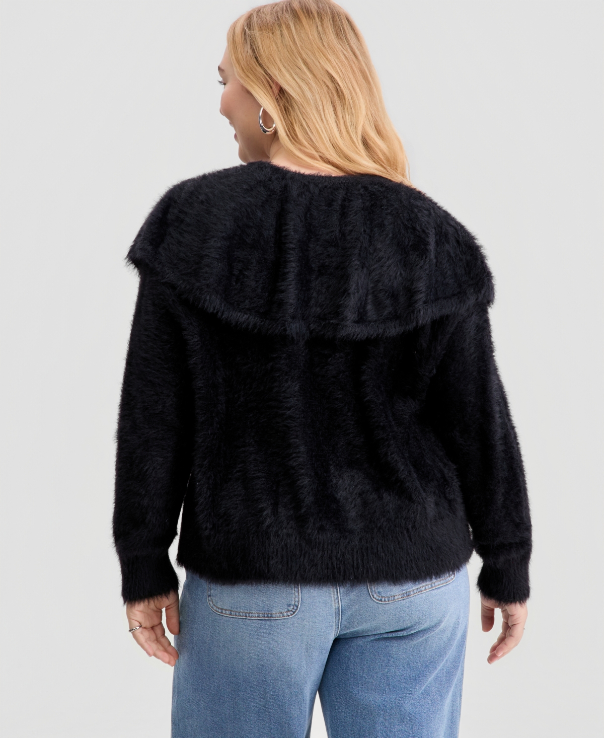And Now This Trendy Plus Fuzzy Cape Sweater, Macy's Exclusive