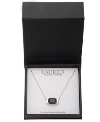 Glass Stone Pendant Necklace