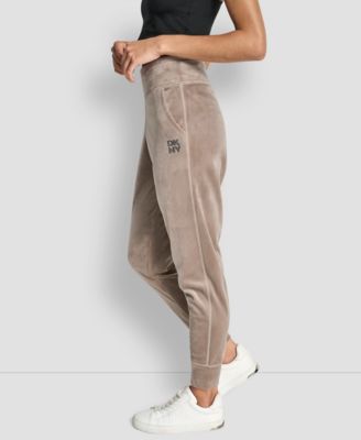 Women's Super Soft Velour Stacked Logo Mid-Rise Slim-Fit Joggers