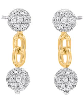 Diamond Drop Earrings (1 ct. t.w.) in 14K Yellow Gold