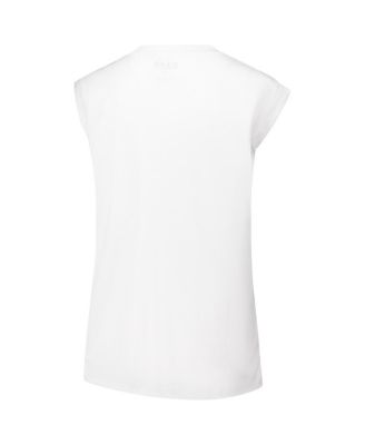 Women's White Seattle Seahawks Checker Muscle Tank Top