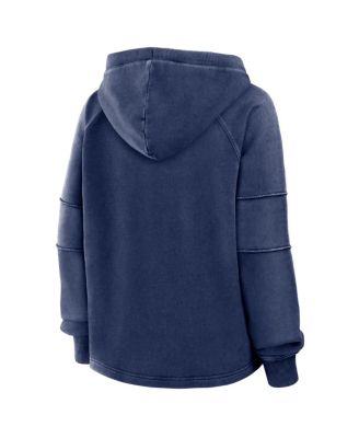 Women's Navy Denver Broncos Oversized Raglan Gridiron Hoodie