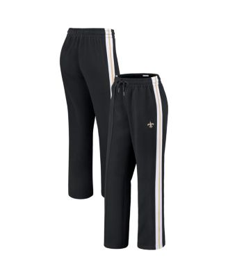 Women's Black New Orleans Saints Color Block Straight Leg Pants