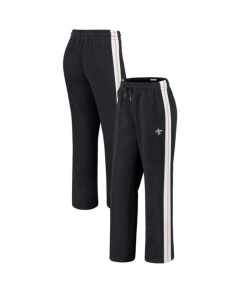 Женские брюки WEAR by Erin Andrews Black New Orleans Saints Color Block Straight Leg
