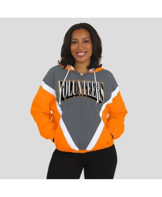 Women's Tennessee Orange/Gray Tennessee Volunteers Color Block Full-Zip Hoodie Windbreaker Jacket